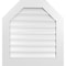 Ekena Millwork Octagonal Top Surface Mount PVC Gable Vent: Functional, w/ 3-1/2"W x 1"P Standard Frame, 28"W x 30"H GVPOT28X3001SF - alternate 1